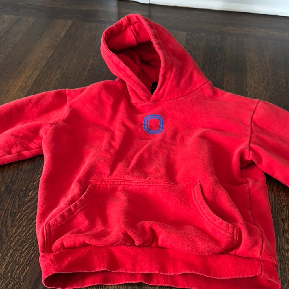 Red Hoodie with Embroidered Logo